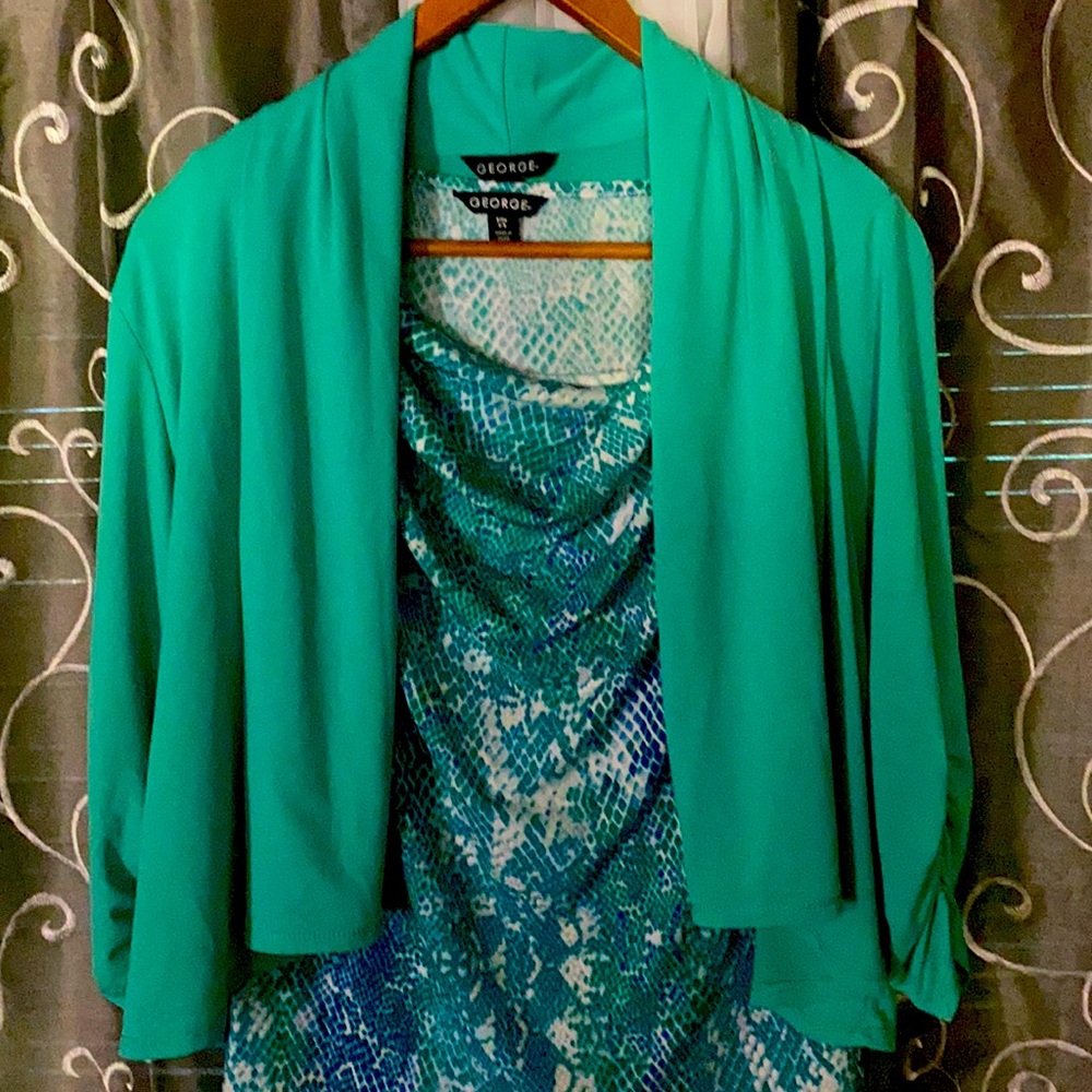 George sleeveless top (S 4/6) 3/4 sleeve cover M